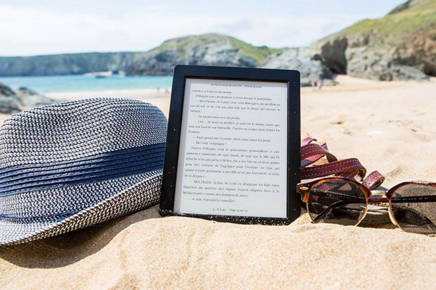 ebook en la playa